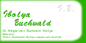 ibolya buchwald business card